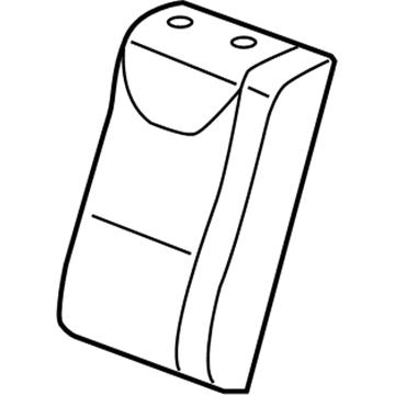 15905749 GM Seat Back Cover, Black, Rear Passenger Side Illustration 1 of 1