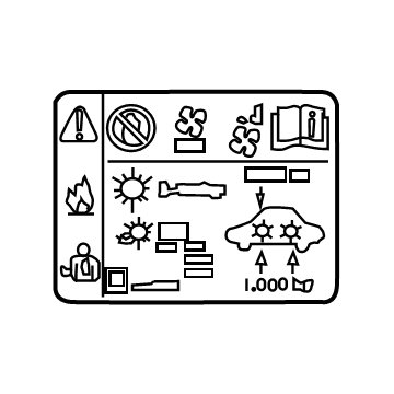 GM 84468776 Caution Label 84468776 GM Caution Label Illustration 1 of 1