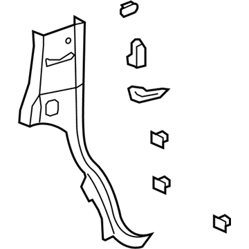 GM 15925199 Lock Pillar Trim, Driver Side 15925199 GM Lock Pillar Trim, Driver Side Illustration 1 of 1