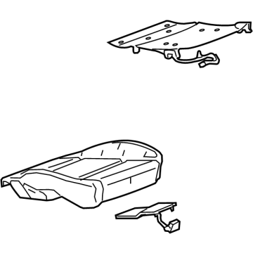 GM 42809446 Seat Cushion Pad, Front Passenger Side 42809446 GM Seat Cushion Pad, Front Passenger Side Illustration 1 of 1
