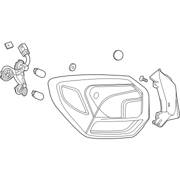 GM 42790327 Tail Lamp, Rear Driver Side 42790327 GM Tail Lamp, Rear Driver Side Illustration 1 of 1