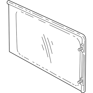 GM 10418798 Glass, Rear Passenger Side 10418798 GM Glass, Rear Passenger Side Illustration 1 of 1