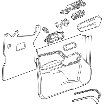 85030693 GM Door Trim Panel, Front Driver Side Illustration 1 of 1