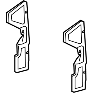 GM 15139386 Side Baffle, Passenger Side 15139386 GM Side Baffle, Passenger Side Illustration 1 of 1