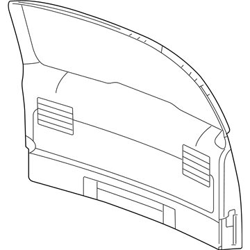 GM 10350274 Gate Trim Panel, Gray, Bottom Top 10350274 GM Gate Trim Panel, Gray, Bottom Top Illustration 1 of 1