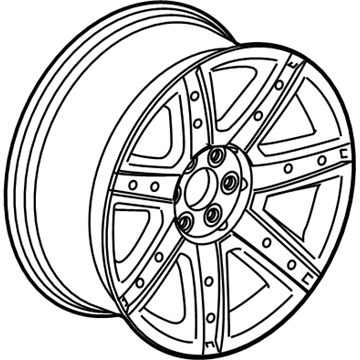 84497729 GM Wheel, Alloy, Front Rear Illustration 1 of 1