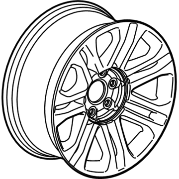 GM 84341232 Wheel, Alloy, Rear 84341232 GM Wheel, Alloy, Rear Illustration 1 of 1