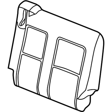 GM 10390572 Seat Back Cover, Gray, Rear Driver Side 10390572 GM Seat Back Cover, Gray, Rear Driver Side Illustration 1 of 1