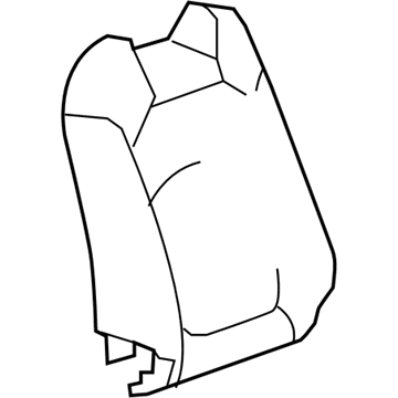 GM 23325547 Seat Back Cover, Front Passenger Side 23325547 GM Seat Back Cover, Front Passenger Side Illustration 1 of 1