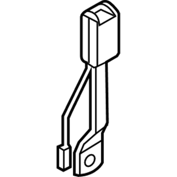 GM 96438245 Buckle End, Black 96438245 GM Buckle End, Black Illustration 1 of 1