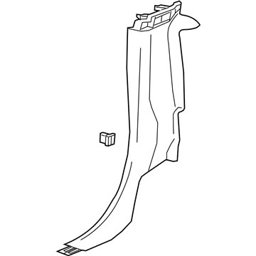 84640151 GM Lock Pillar Trim, Black, Driver Side Illustration 1 of 1