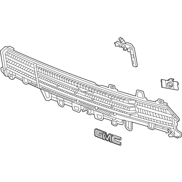 GM 85660197 Grille, Radiator Grille, Black, Front 85660197 GM Grille, Radiator Grille, Black, Front Illustration 1 of 1
