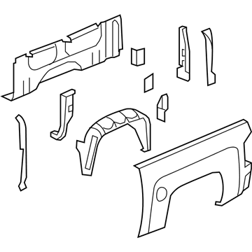 GM 84290098 Side Panel, Driver Side 84290098 GM Side Panel, Driver Side Illustration 1 of 1