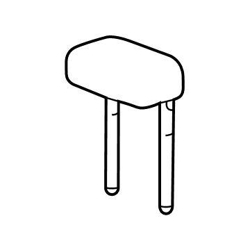 GM 84853446 Headrest, Center, Black, Rear 84853446 GM Headrest, Center, Black, Rear Illustration 1 of 1