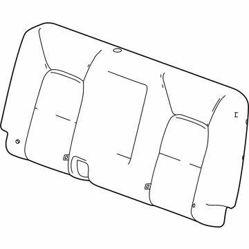 87836313 GM Seat Back Cover, Black, Rear Illustration 1 of 1