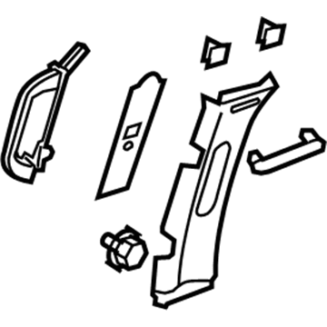 Chevy 15853986 Upper Center Pillar Trim