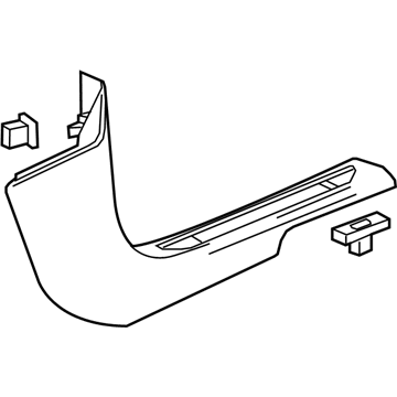 GM 84736260 Cowl Trim, Titanium, Driver Side 84736260 GM Cowl Trim, Titanium, Driver Side Illustration 1 of 1