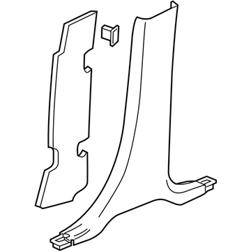 GM 84710034 Lower Center Pillar Trim, Titanium, Passenger Side 84710034 GM Lower Center Pillar Trim, Titanium, Passenger Side Illustration 1 of 1