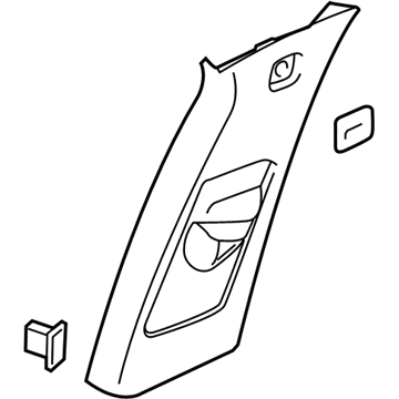 GM 84710022 Upper Center Pillar Trim, Passenger Side 84710022 GM Upper Center Pillar Trim, Passenger Side Illustration 1 of 1
