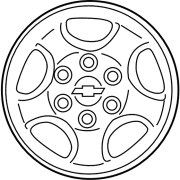 GM 9595393 Spare Wheel, Silver 9595393 GM Spare Wheel, Silver Illustration 1 of 1