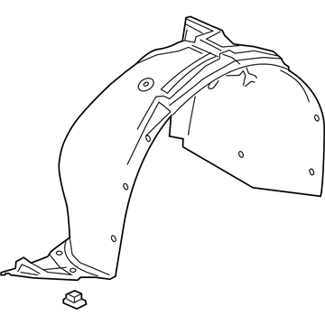 84182806 GM Fender Liner, Front Inner Passenger Side Illustration 1 of 1