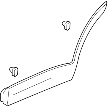 GM 42810506 Lower Molding, Black, Rear Driver Side 42810506 GM Lower Molding, Black, Rear Driver Side Illustration 1 of 1