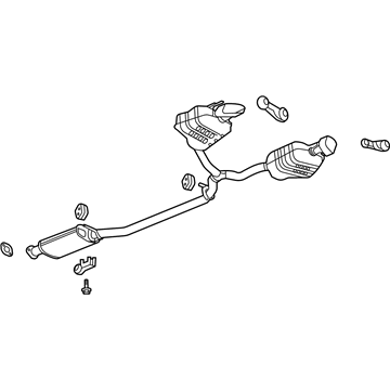 84997140 GM Muffler & Pipe Illustration 1 of 1