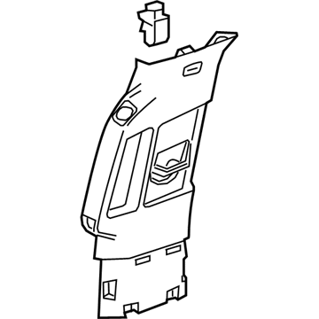 23281820 GM Upper Center Pillar Trim, Gray Illustration 1 of 1