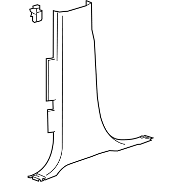 GM 23257448 Lower Center Pillar Trim, Black, Inner Driver Side 23257448 GM Lower Center Pillar Trim, Black, Inner Driver Side Illustration 1 of 1