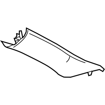 GM 23369505 Windshield Pillar Trim, Black, Driver Side 23369505 GM Windshield Pillar Trim, Black, Driver Side Illustration 1 of 1