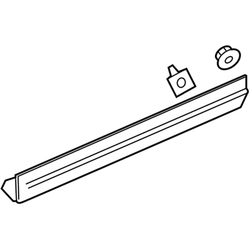 84462096 GM Lower Molding, Black, Front Passenger Side Illustration 1 of 1