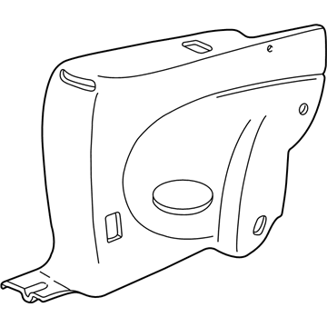 12367858 GM Quarter Trim Panel, Rear Passenger Side Illustration 1 of 1
