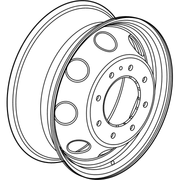 84830468 GM Spare Wheel, Silver, Steel Illustration 1 of 1