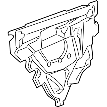 GM 22778726 Water Deflector, Inner Driver Side 22778726 GM Water Deflector, Inner Driver Side Illustration 1 of 1