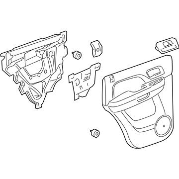 GM 20895888 Door Trim Panel, Titanium, Rear Driver Side 20895888 GM Door Trim Panel, Titanium, Rear Driver Side Illustration 1 of 1