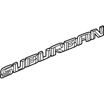 GM 84470959 Nameplate, Black, Front 84470959 GM Nameplate, Black, Front Illustration 1 of 1