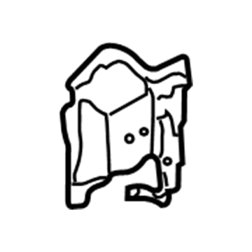 GM 25878468 Hinge Pillar Reinforcement, Front Passenger Side 25878468 GM Hinge Pillar Reinforcement, Front Passenger Side Illustration 1 of 1