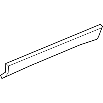 GM 22763888 Lower Molding, Black, Rear Passenger Side 22763888 GM Lower Molding, Black, Rear Passenger Side Illustration 1 of 1