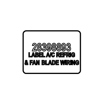 GMC 26493705 Fan Label