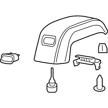 25988048 GM Armrest, Titanium Illustration 1 of 1