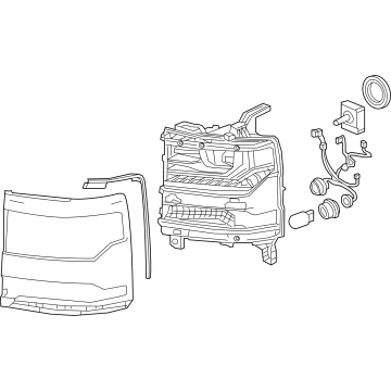 GM 84388632 Headlamp Assembly, Front Passenger Side 84388632 GM Headlamp Assembly, Front Passenger Side Illustration 1 of 1