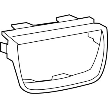 22814316 GM Lamp Bezel, Silver, Passenger Side Illustration 1 of 1
