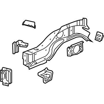 25980779 GM Inner Rail, Front Passenger Side Illustration 1 of 1