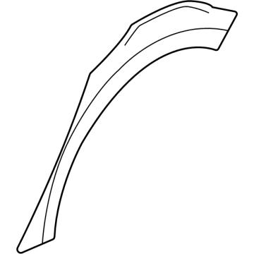 GM 13493967 Wheel Opening Molding, Black, Rear Driver Side 13493967 GM Wheel Opening Molding, Black, Rear Driver Side Illustration 1 of 1