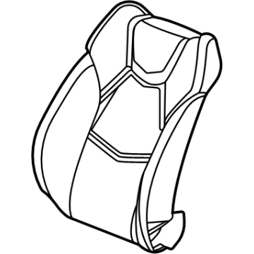GM 85632180 Seat Back Cover, Black, Front Driver Side 85632180 GM Seat Back Cover, Black, Front Driver Side Illustration 1 of 1