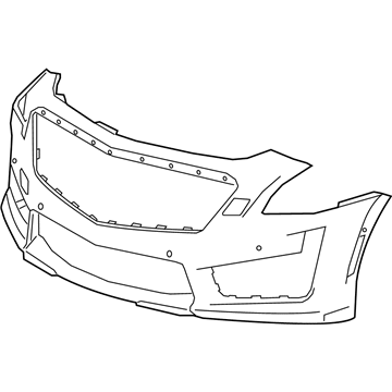 GM 84187213 Bumper Cover, Front 84187213 GM Bumper Cover, Front Illustration 1 of 1