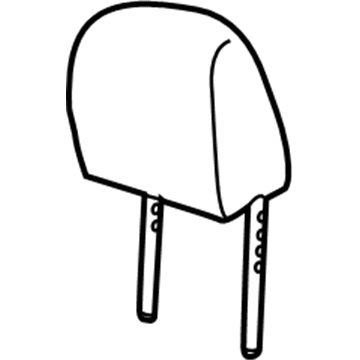 GM 42476970 Headrest, Black, Front 42476970 GM Headrest, Black, Front Illustration 1 of 1