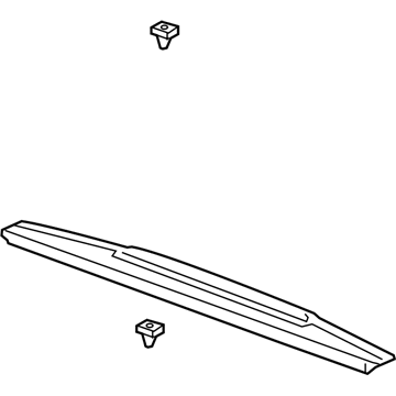 GM 84493626 Upper Molding, Black 84493626 GM Upper Molding, Black Illustration 1 of 1