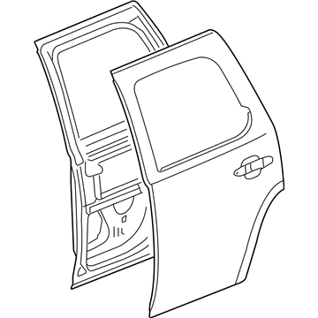 GM 22892597 Door Shell, Driver Side 22892597 GM Door Shell, Driver Side Illustration 1 of 1