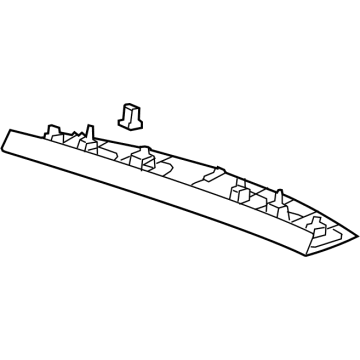 GM 95394650 Upper Gate Trim, Black 95394650 GM Upper Gate Trim, Black Illustration 1 of 1